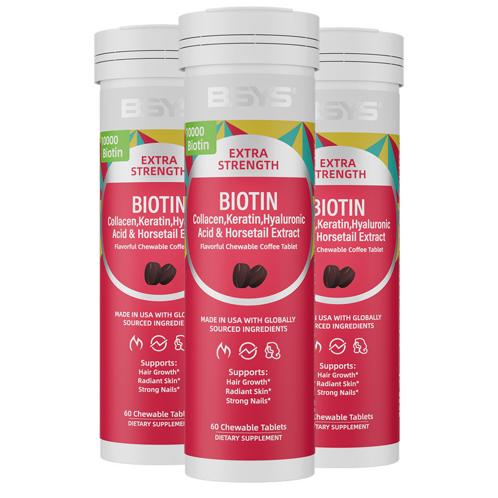 BSYS Coffee-flavored Biotin Chews Hair That Grows  Nails That Shine These Tasty Supplements Taste Like Your Favorite Brew No Chalky Mess Just Glow From The Inside Out HairGoals  CoffeeLo