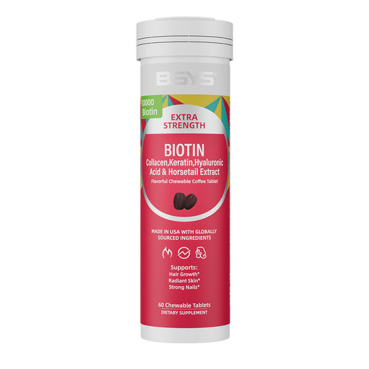 BSYS Coffee-flavored Biotin Chews Hair That Grows  Nails That Shine These Tasty Supplements Taste Like Your Favorite Brew No Chalky Mess Just Glow From The Inside Out HairGoals  CoffeeLo
