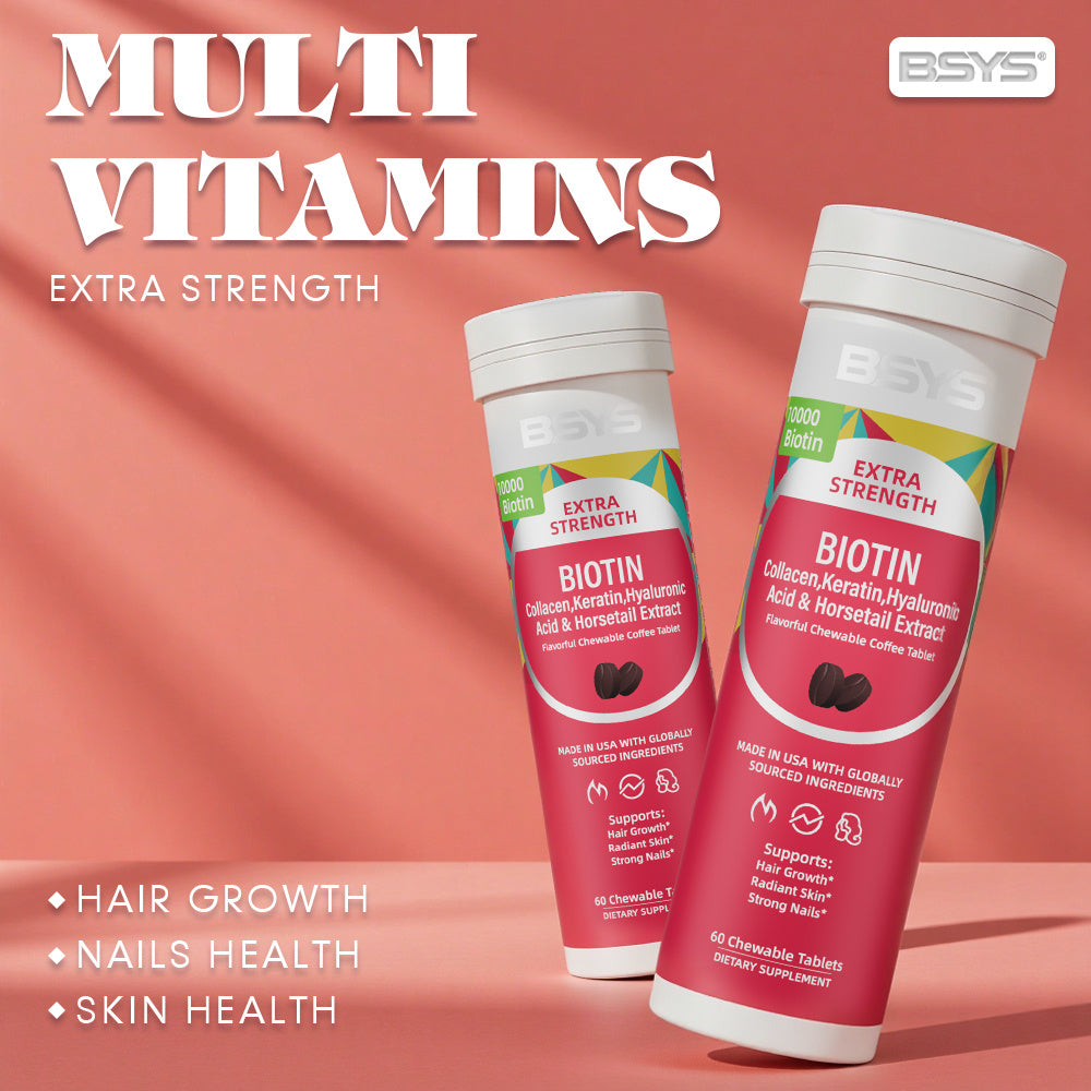 BSYS Coffee-flavored Biotin Chews Hair That Grows  Nails That Shine These Tasty Supplements Taste Like Your Favorite Brew No Chalky Mess Just Glow From The Inside Out HairGoals  CoffeeLo