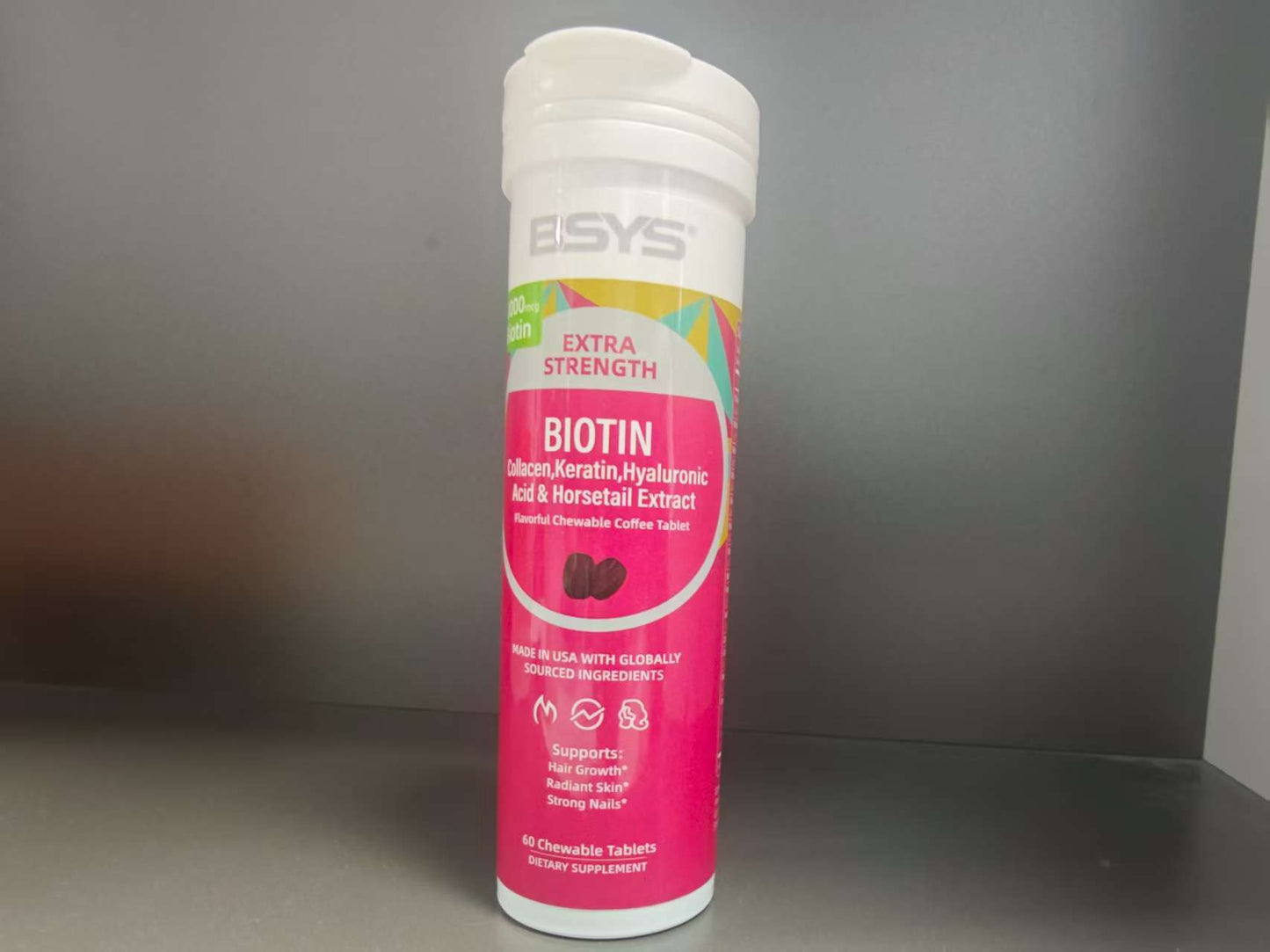 BSYS Coffee-flavored Biotin Chews Hair That Grows  Nails That Shine These Tasty Supplements Taste Like Your Favorite Brew No Chalky Mess Just Glow From The Inside Out HairGoals  CoffeeLo